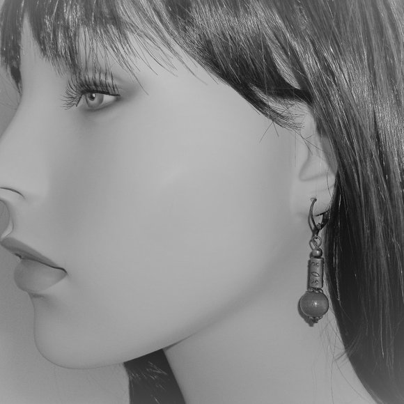 Boho Earrings Red & Bronze Bohemian Style Handmade Jewelry Accessory NWT 6467 - Picture 8 of 10